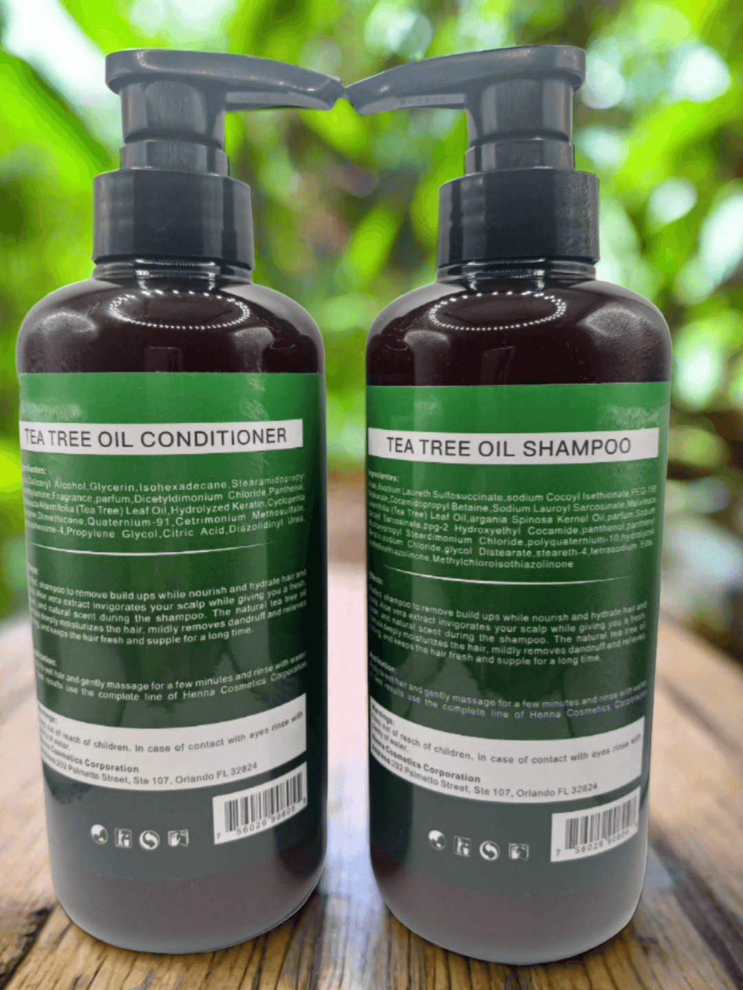 Henna Cosmetics Tea Tree Oil Shampoo / Conditioner kit - Sulfate Paraben Free 16.9 FL oz.