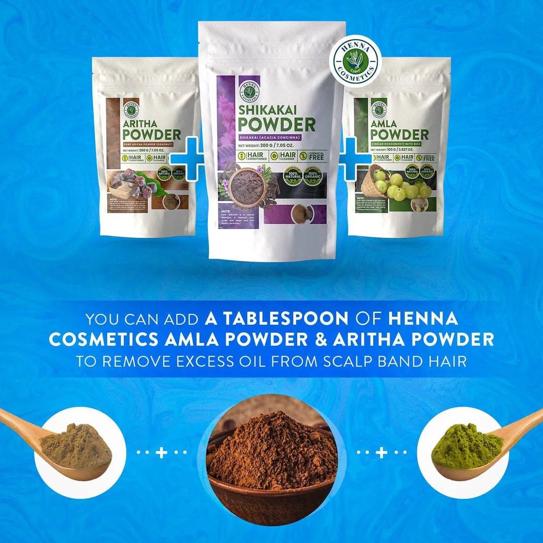 Amla Powder With Seed 100 Grams (3.527 oz.) Hair and Skin Supplement - Henna Cosmetics