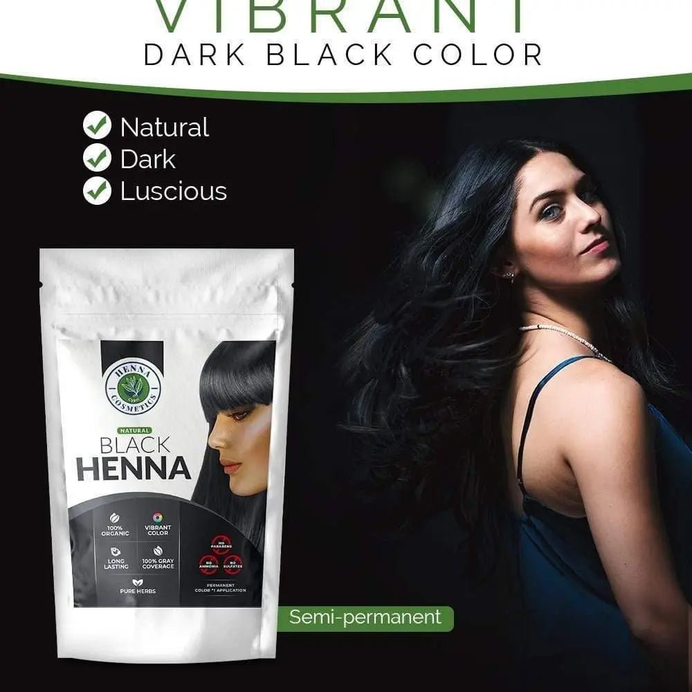 Black, Brown, Burgundy & Chestnut Natural Hair Dye Colors | Henna Cosmetics Natural Henna Hair Color | 100% Organic Hair Dye Henna Powder Mix with No Ammonia, Parabens or Sulfates – Henna-B