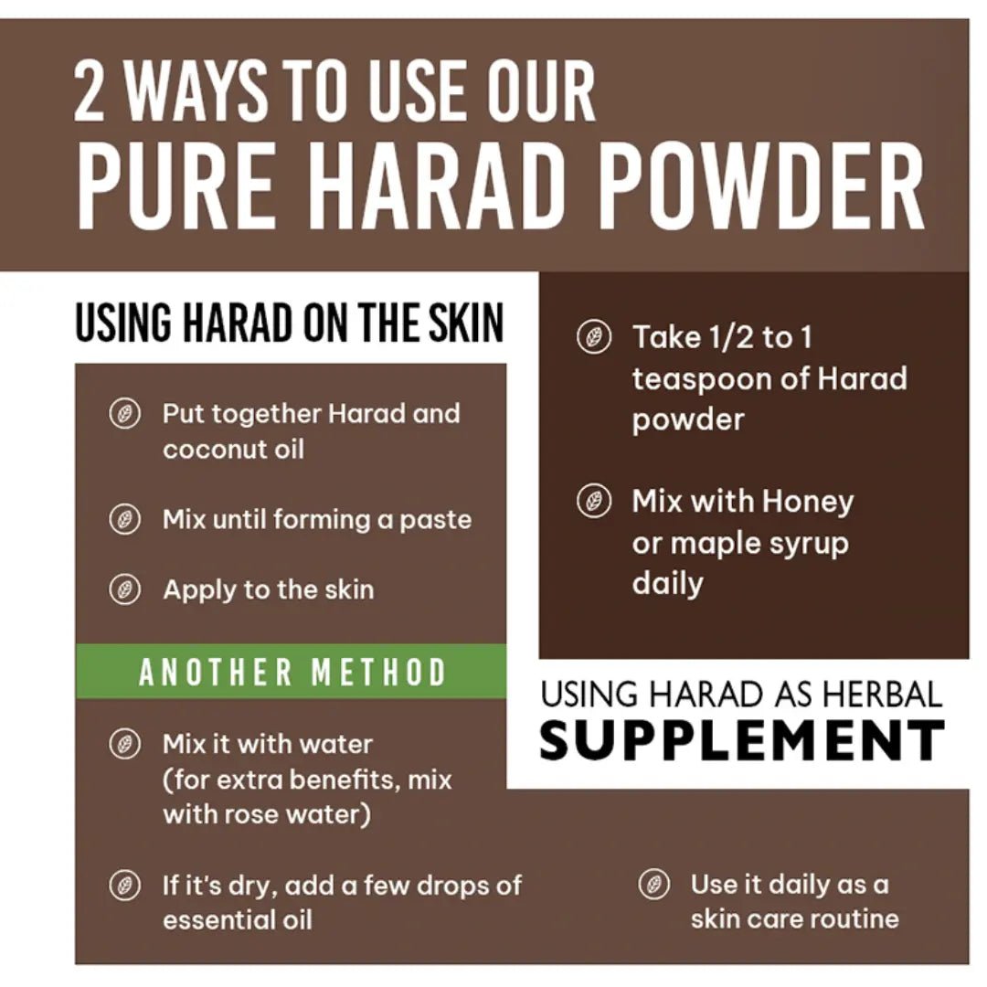 Harad Powder 100 Grams (3.53 oz.) Herbal Supplement - Henna Cosmetics