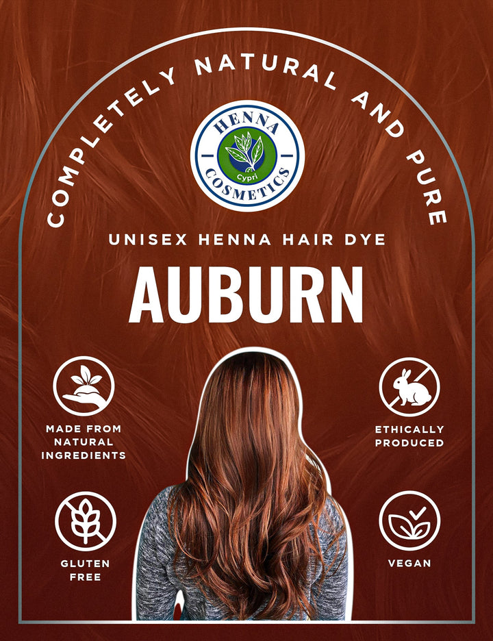 Henna Cosmetics Henna Hair Color & Beard Dye for Men | Orange Red Henna Powder for Hair | Organic Hair Dye without Chemicals 100 Grams+50 Grams Bonus Hair Dyes. - Henna Cosmetics