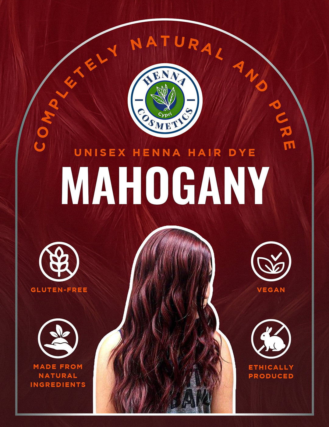 Henna Cosmetics Henna Hair Color & Beard Dye for Men | Orange Red Henna Powder for Hair | Organic Hair Dye without Chemicals 100 Grams+50 Grams Bonus Hair Dyes. - Henna Cosmetics
