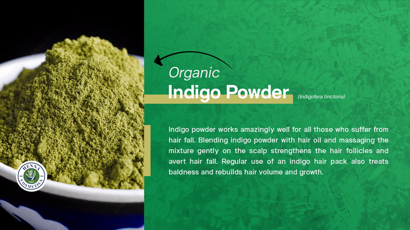 Indigo Powder For Hair Dye 100 Grams (3.52 oz.) Black Coloring, For Use With Pure Henna - Henna Cosmetics