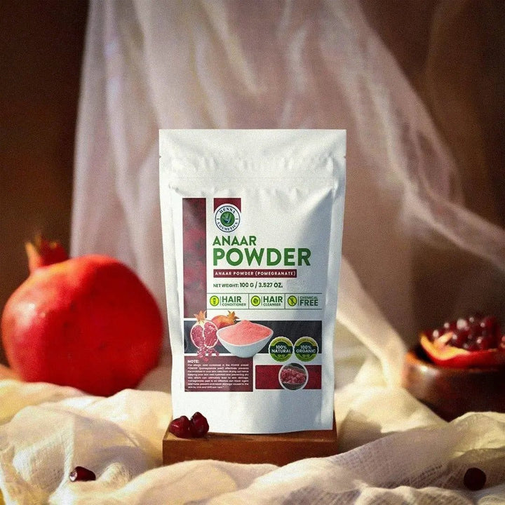 Pomegranate Peel Powder (Anaar) 100 Grams (3.53 oz.) For Masks & Scrubs - Henna Cosmetics