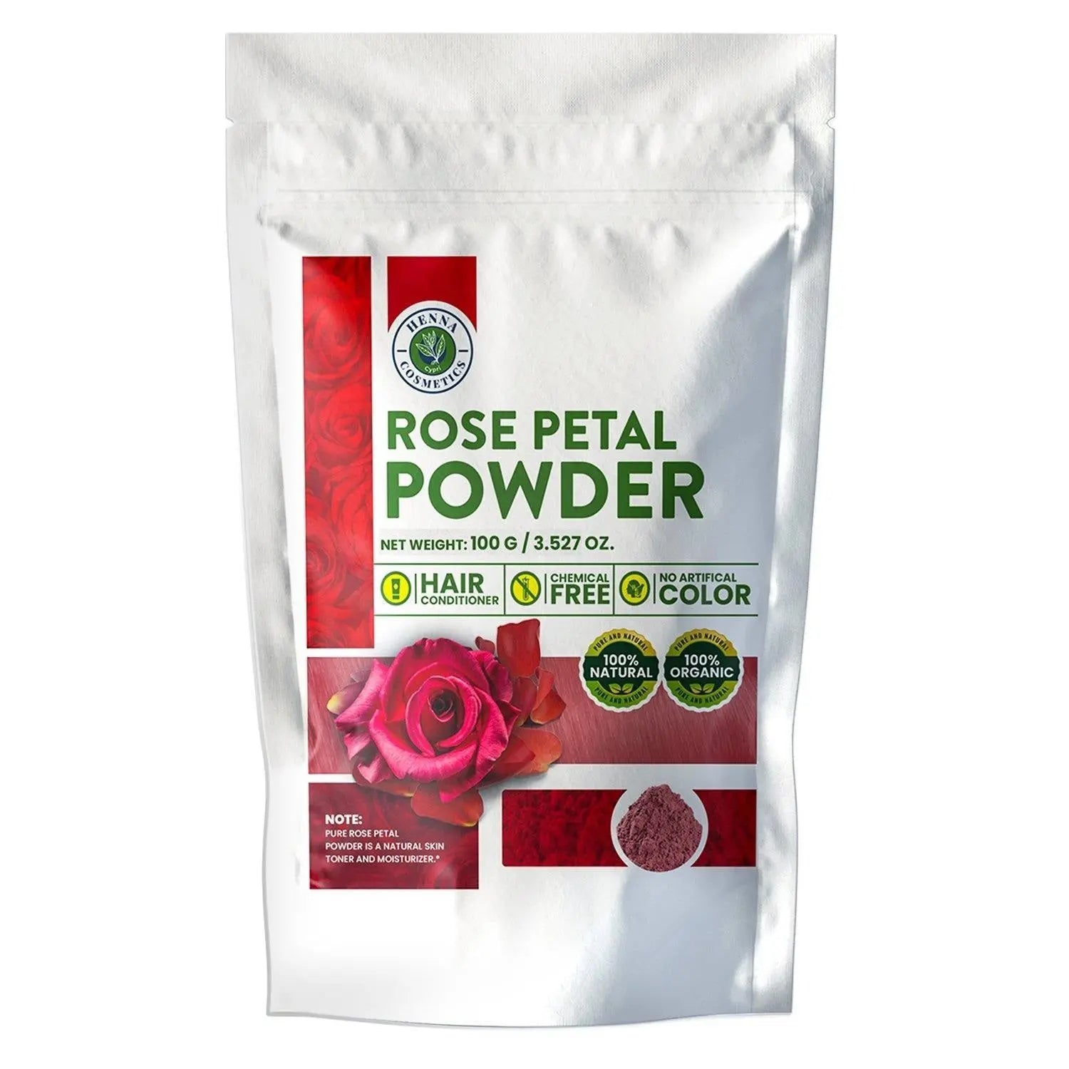 Rose Petal Powder 100 Grams (3.53 oz.) Skin and Hair Mask Formulation ...