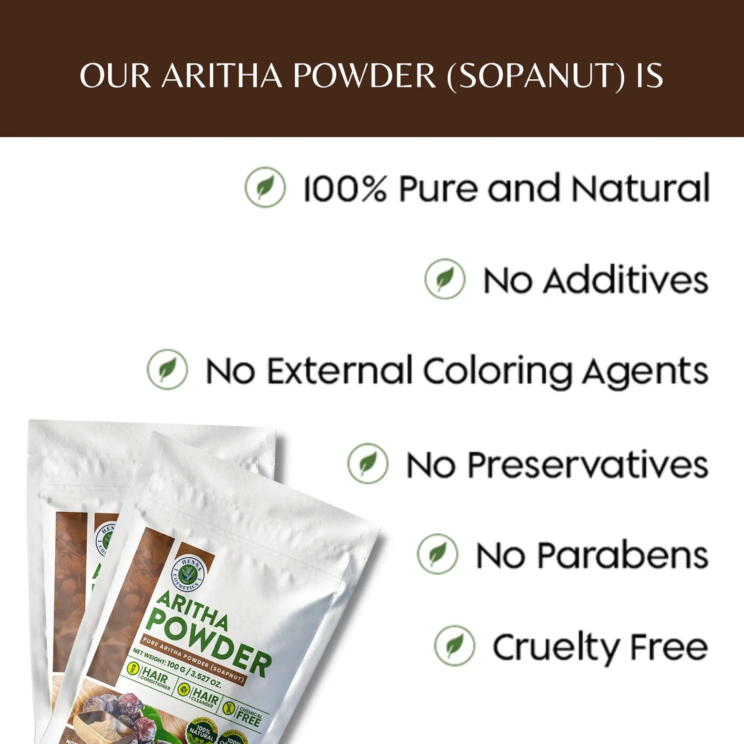 Soapnut Powder (Aritha) 200 Grams (7.05 oz.)  Hair &amp; Skin Conditioner and Cleanser